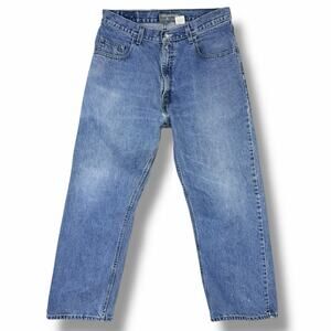 Vintage Y2K Mens Levis Silvertab Jeans Loose Fit Straight Leg Medium Wash 34x30